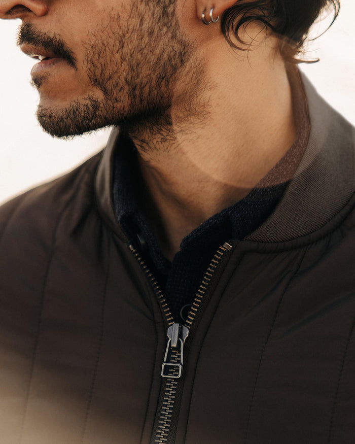 The Able Jacket in Soil Quilted Nylon