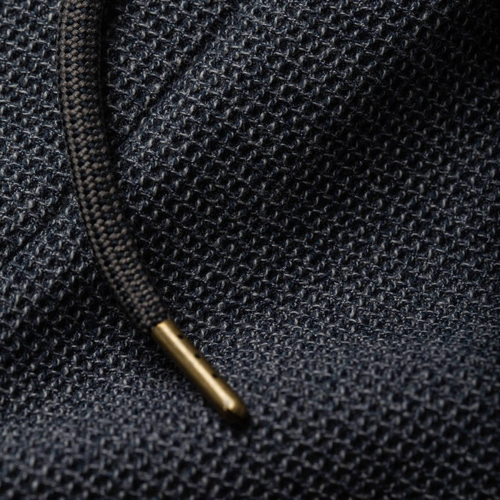 material shot of drawstring detail