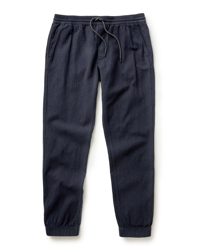 flatlay of The Apres Pant in Coal Double Cloth