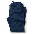 flatlay of The Apres Pant in Indigo Waffle folded