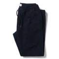 flatlay of The Apres Pant in Navy Sashiko folded