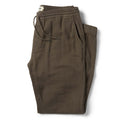 flatlay of The Apres Pant in Walnut Double Cloth