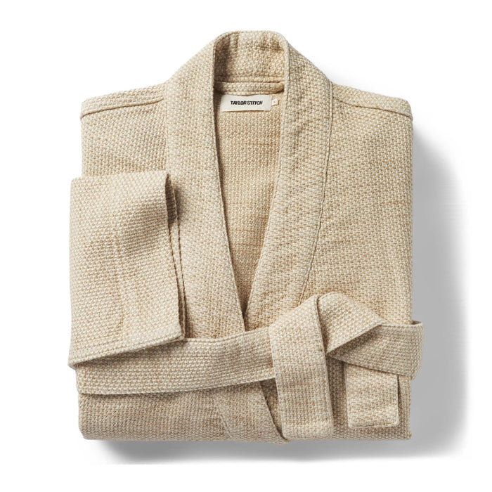 flatlay of The Apres Robe in Natural Sashiko