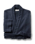 folded flatlay of The Apres Robe in Navy Sashiko