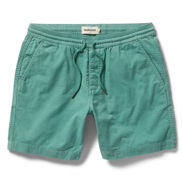 flatlay of The Après Short in Ocean Pinwale