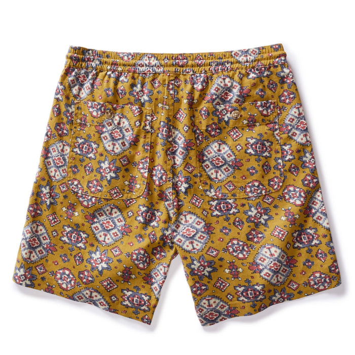flatlay of the back of The Apres Short in Tarnished Gold