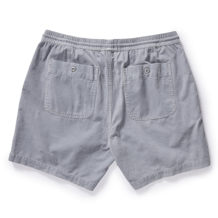 flatlay of The Apres Short in Tradewinds Micro Cord, shown from the back