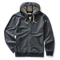 flatlay of The Apres Zip Hoodie in Graphite French Terry Twill
