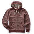 flatlay of The Apres Zip Hoodie in Merlot French Terry Twill