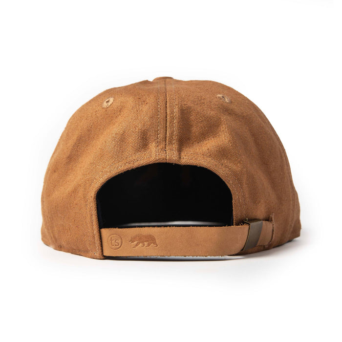 material shot of The Ball Cap in Tobacco Boss Duck from the back