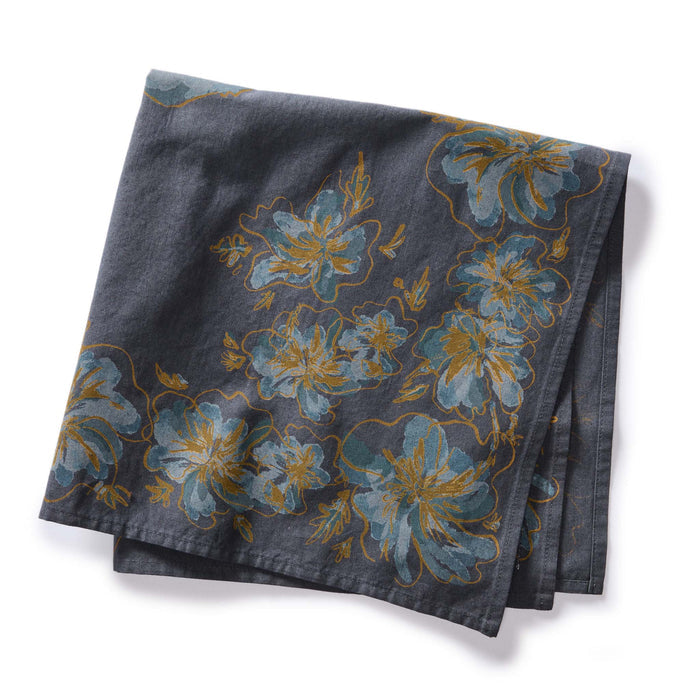 editorial image of The Bandana in Dark Blue Floral folded