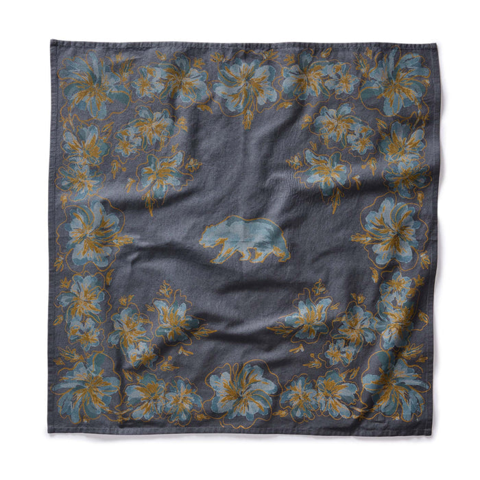 flatlay of The Bandana in Dark Blue Floral