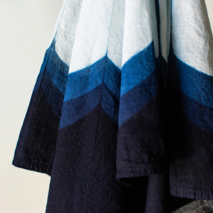 material shot of the pattern on The Bandana in Natural Indigo Petal