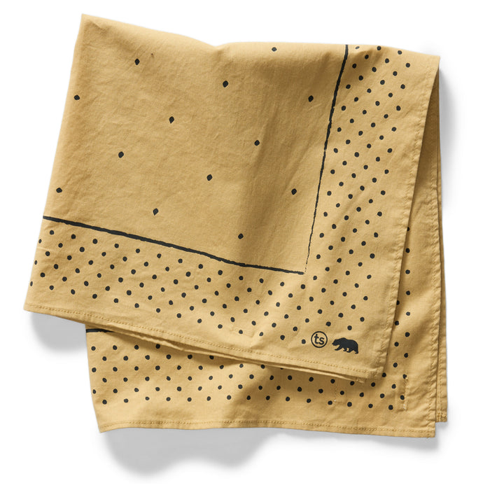 folded flatlay of The Bandana in Tarnished Gold
