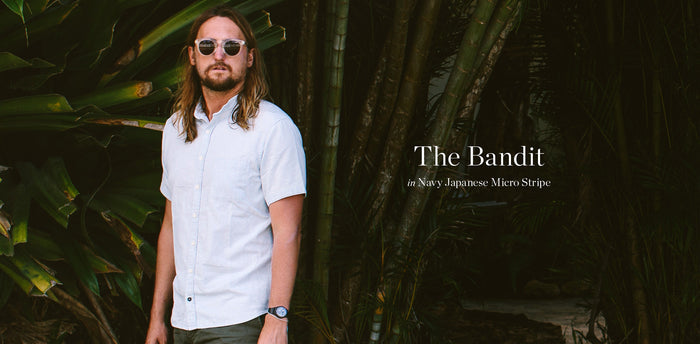 The Bandit in Navy Japanese Micro Stripe workshop header