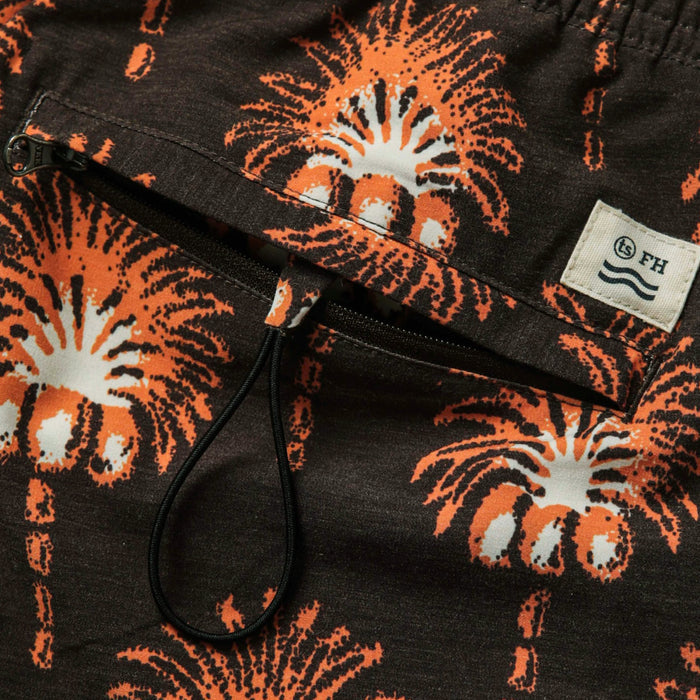 material shot of the rear zip pocket on The Bayberry Trunk in Mirage Palm