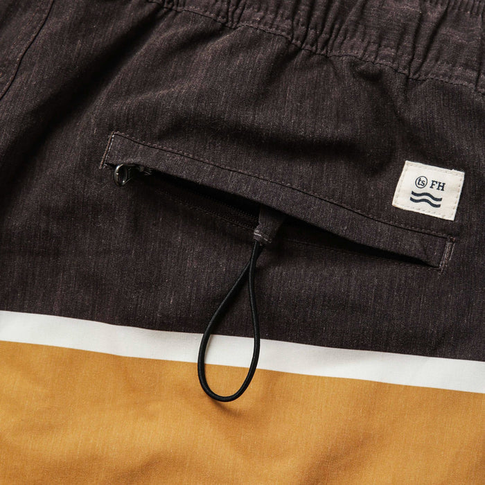material shot of the rear pocket on The Bayberry Trunk in Sandbar
