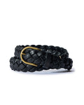 editorial image of The Braided Belt in Black rolled