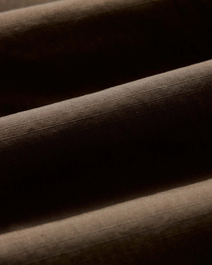 material short of the waistband on The Breakwater Pant in Mushroom Ripstop