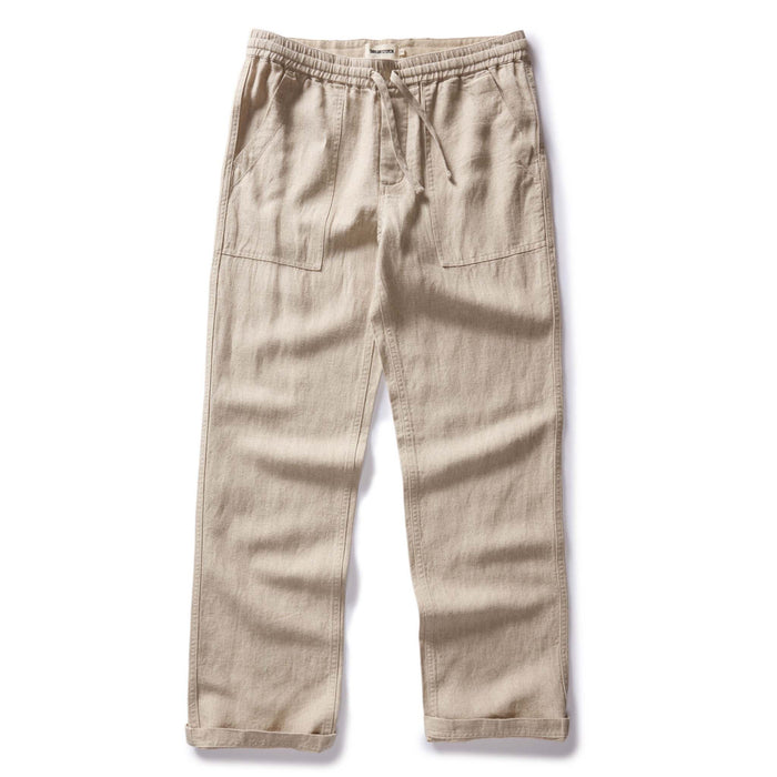 flatlay of The Breakwater Pant in Natural Herringbone