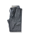 folded flatlay of The Breakwater Pant in Rinsed Indigo Stripe