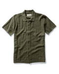 flatlay of The Button Down Polo in Cilantro Herringbone