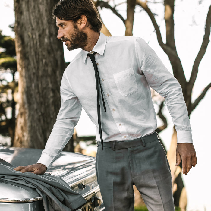 The California in Natural Slub Linen