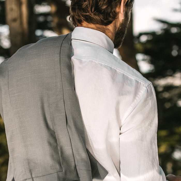 The California in Natural Slub Linen