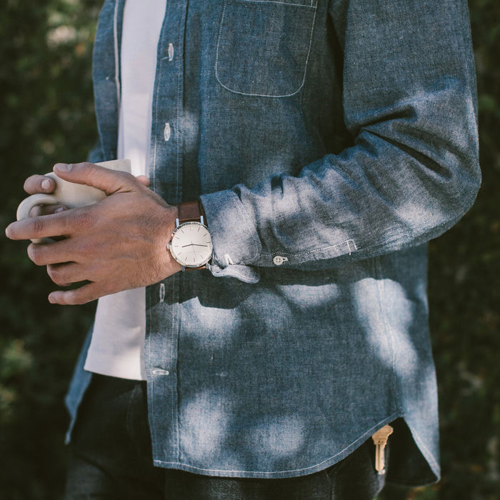 The California in Selvage Confetti Chambray