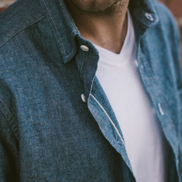 The California in Selvage Confetti Chambray