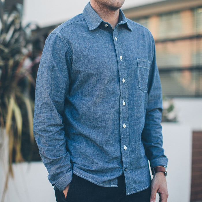 The California in Selvage Confetti Chambray