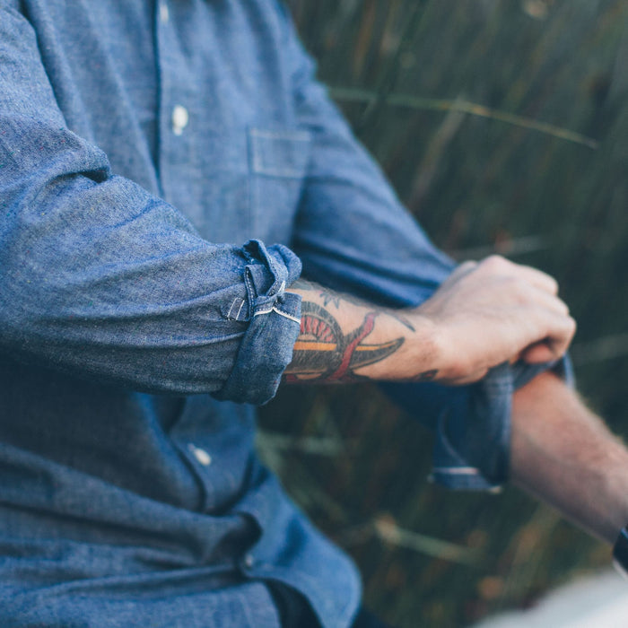 The California in Selvage Confetti Chambray