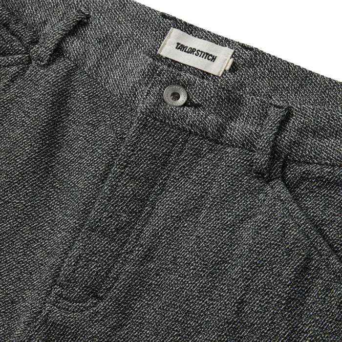 material shot of the waistband on The Camp Pant in Indigo Salt and Pepper