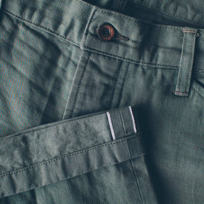 The Camp Pant in Olive Drab Selvage