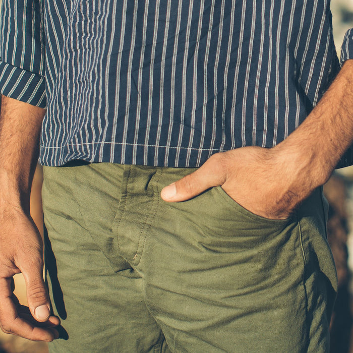 The Camp Pant in Olive Drab Selvage