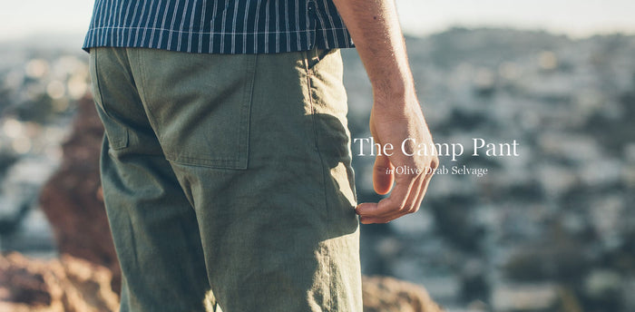 The Camp Pant in Olive Drab Selvage workshop header