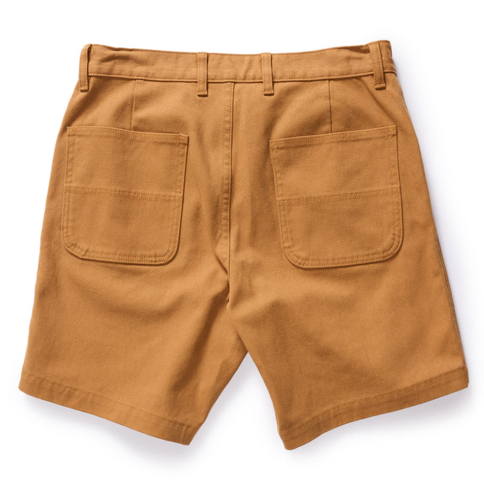 flatlay of the back of The Camp Short in Cedar Boss Duck