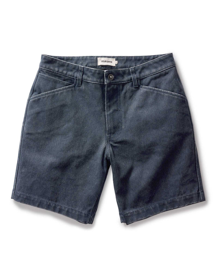 flatlay of The Camp Short in Navy Chipped Canvas