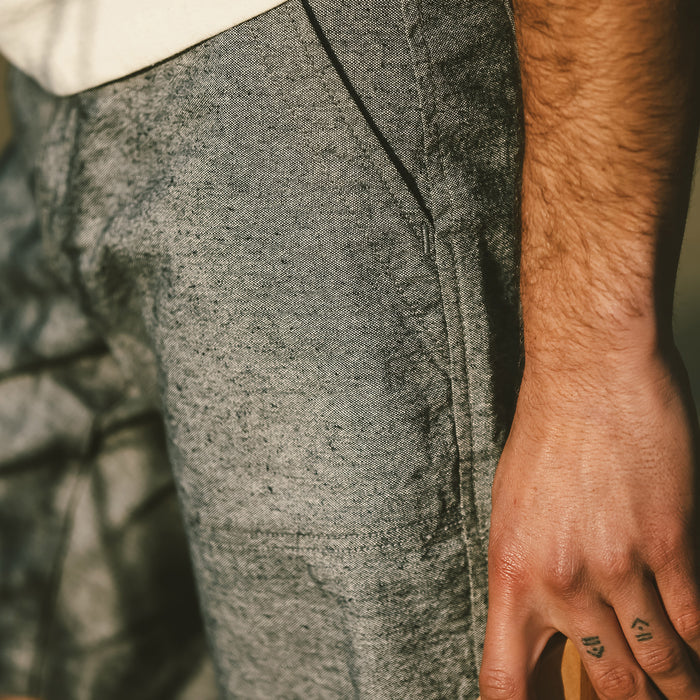 The Camp Short in Slub Chambray