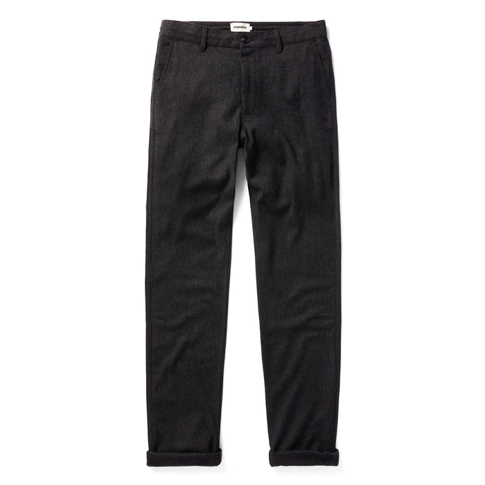 flatlay of The Carmel Pant in Dark Charcoal
