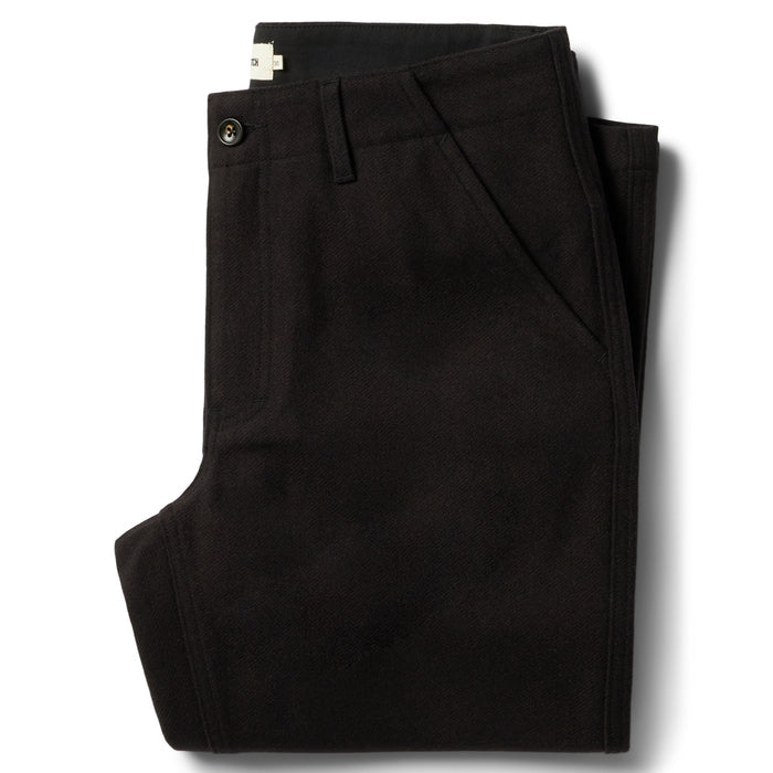 flatlay of The Carnegie Pant in Espresso Wool folded