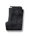 folded flatlay of The Carnegie Pant in Heather Charcoal Wool