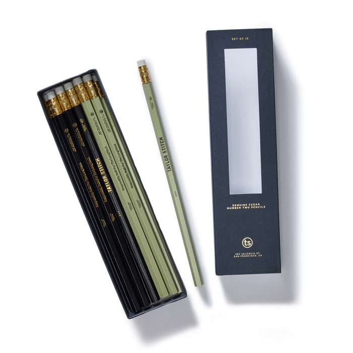 editorial image of The Cedar Hex Pencil (12-Pack) in the packaging