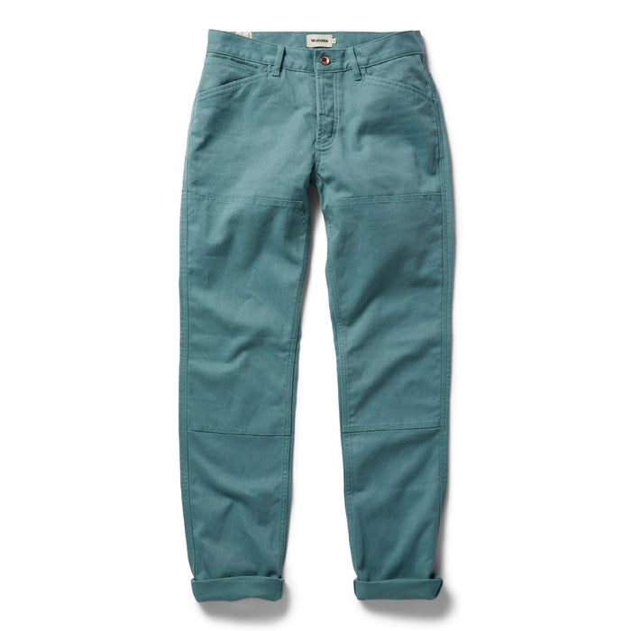 flatlay of The Chore Pant in Ocean Boss Duck, shown in full