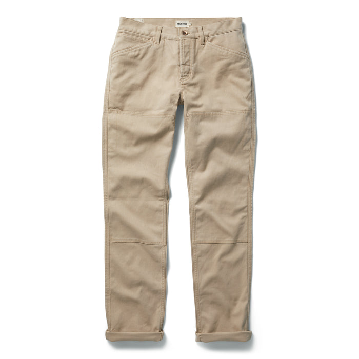 flatlay of The Chore Pant in Sand Boss Duck, shown in full