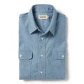 flatlay of The Chore Shirt in Washed Indigo Boss Duck, folded