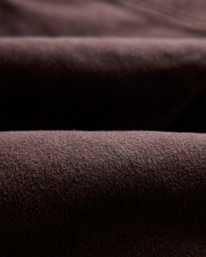 material shot of the fabric on The Clark Bomber in Soil Moleskin