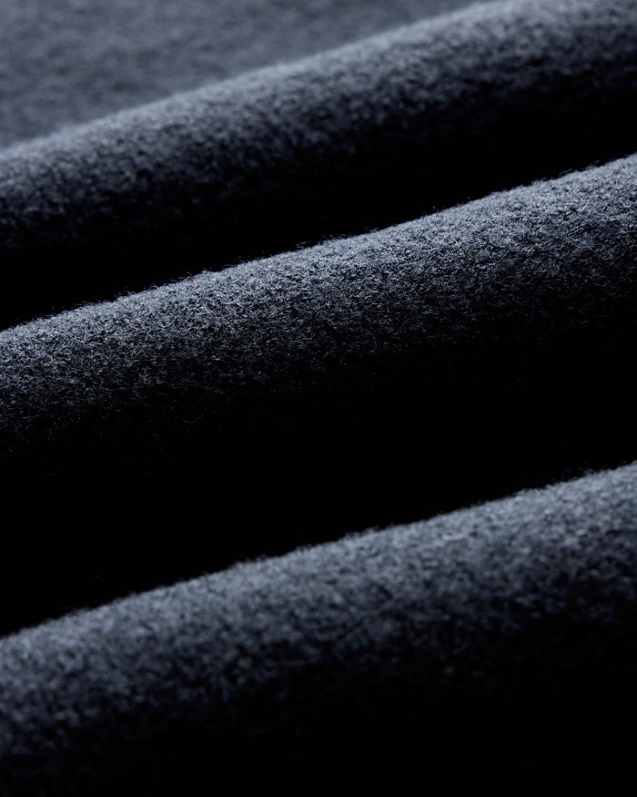flatlay of the back of The Connor Overshirt in Dark Navy Boucle