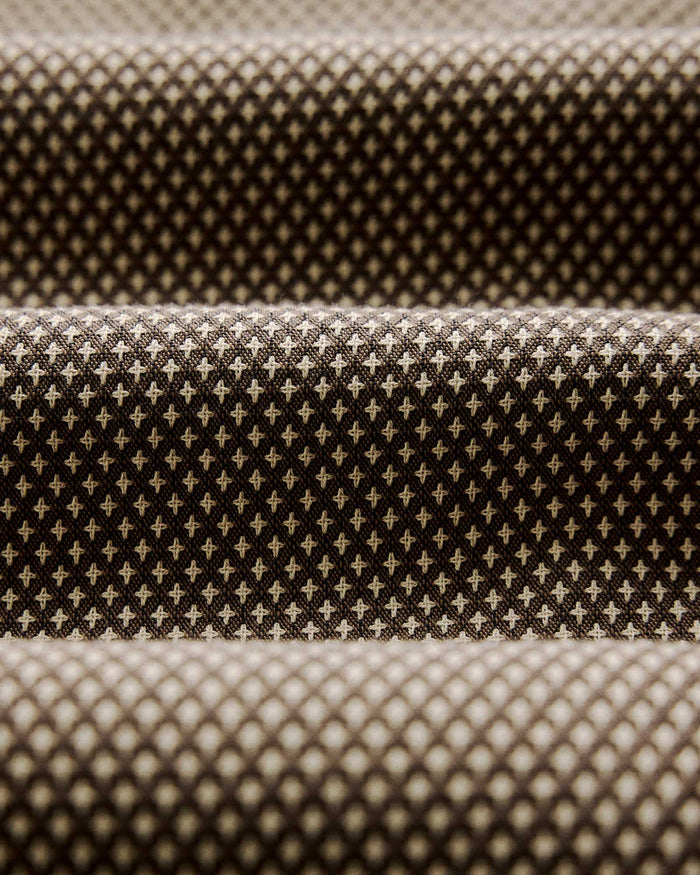 material shot of the fabric on The Conrad Shirt in Cocoa Dobby