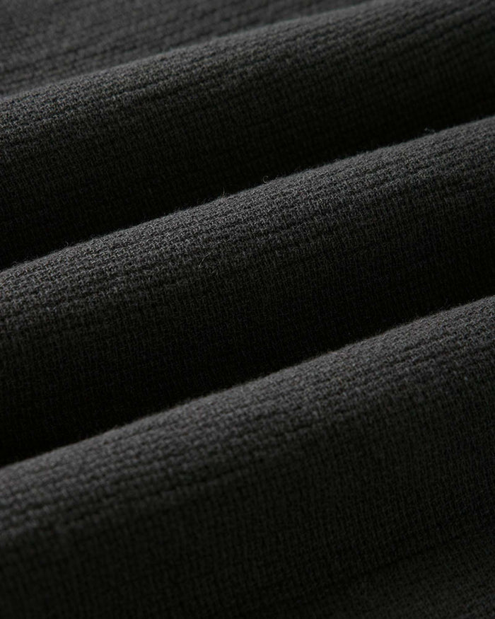 material shot of the fabric on The Conrad Shirt in Faded Black Linen